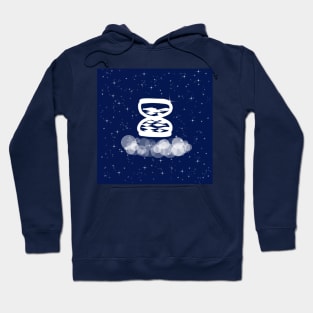 Hourglass, time, minutes, counting, technology, light, universe, cosmos, galaxy, shine, concept Hoodie